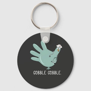 ER Nurse Turkey Gobble Squad ER Nurse Thanksgiving Nyckelring