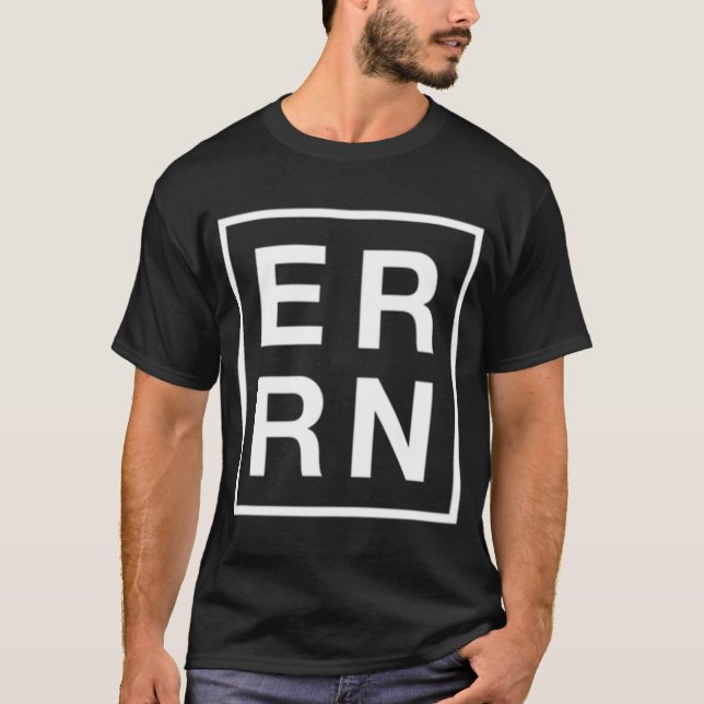Er Rn Akut Room Registered Nurse T Shirt (Framsida)