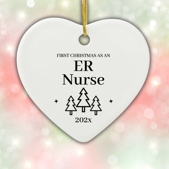 ER Sjukhus 2024 Första juldagen Julgransprydnad Keramik (ER Nurse 2024 First Christmas Ornament
)