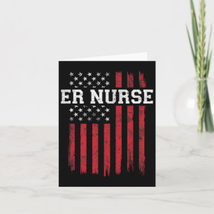 Er Sjuksköterska Amerikansk Flagga Usa Patriotisk  Kort