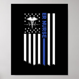 ER sjuksköterska för kvinnor som behandlas med EMT Poster