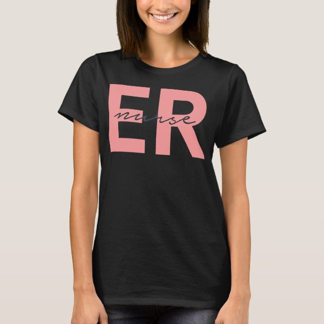 ER Sjuksköterskes Akut Lokal registrerad sjuksköte T Shirt (Framsida)