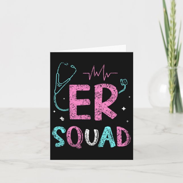 Er Squad Akut Room Er Nurse Ed Nurses Nursing Kort (Framsida)
