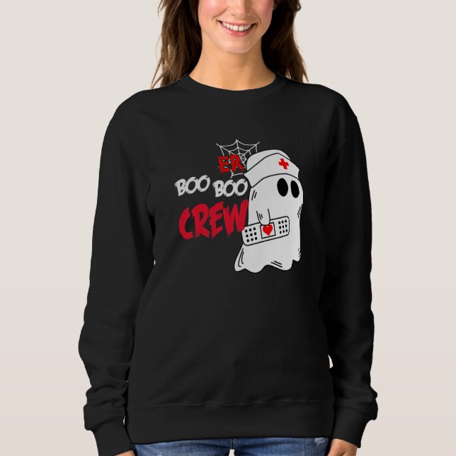 ER Squad Halloween Boo Crew Emergency Room Nurse S T Shirt (Framsida)