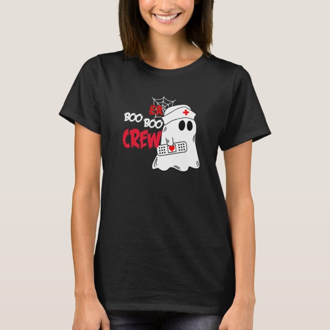 ER Squad Halloween Boo Crew Emergency Room Nurse S T Shirt (Framsida)