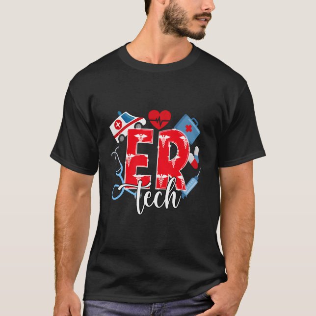 Er Tech Akut Room Technician Akut Tech T Shirt (Framsida)
