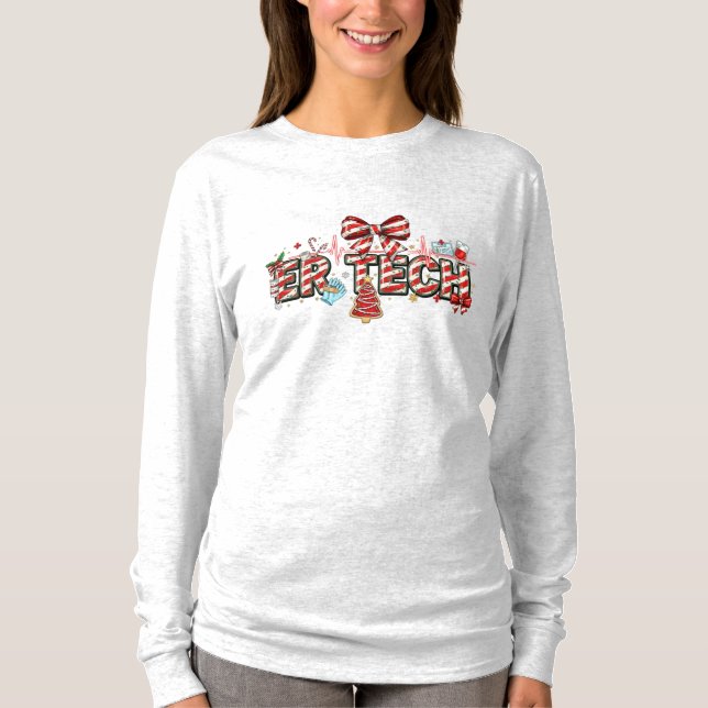 ER Tech Christmas Long Sleeve – Holiday ER Tech T Shirt (Framsida)