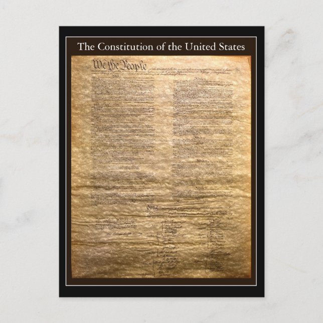 Er text/Färg-konstitution för Förenade Stater Vykort (Framsida)