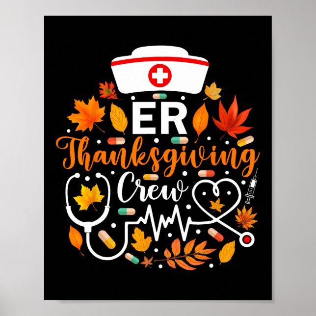 Er Thanksgiving Sjukbesättningens Thanksgiving Aku Poster (Framsidan)