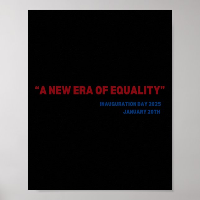 Era Equality Kamala Harris 2024 Invigningsdag C Poster (Framsidan)
