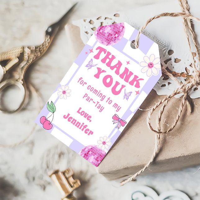 Eras Födelsedagsfest Gift-Märkre Presentetikett (Skapare uppladdad)