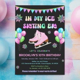 Eras Ice Skating Birthday Invitation Inbjudningar