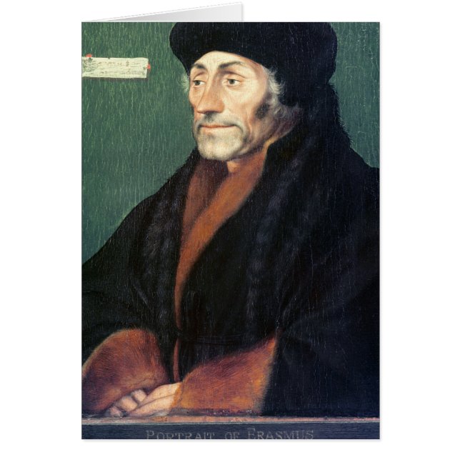 Erasmus av Rotterdam Hälsningskort (Framsidan)