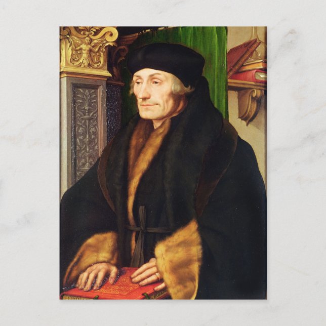 Erasmus porträtt, 1523 vykort (Framsida)