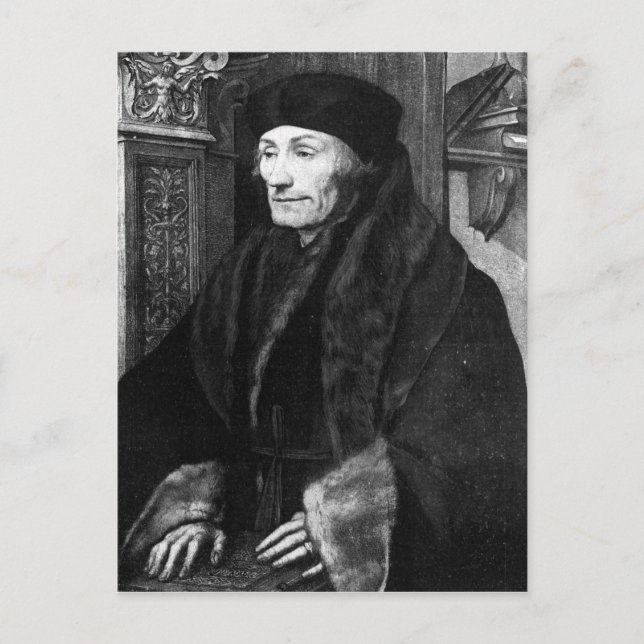 Erasmus porträtt vykort (Framsida)