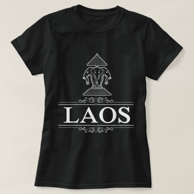 Erawan Laos Three Headed Elephant T Shirt (Design framsida)