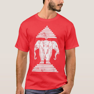 Erawan Sabaidi Hälsning 3 Headed Elephant Kingdom T Shirt