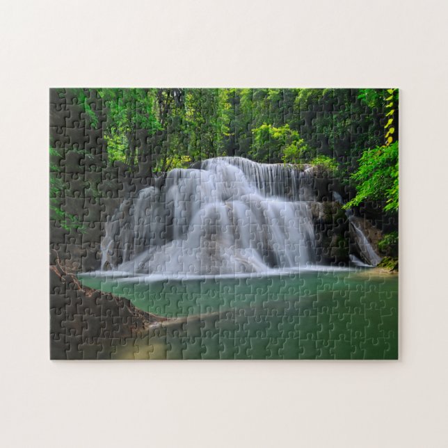 Erawan vattenfall | Kanchanaburi, Thailand Pussel (Horisontell)