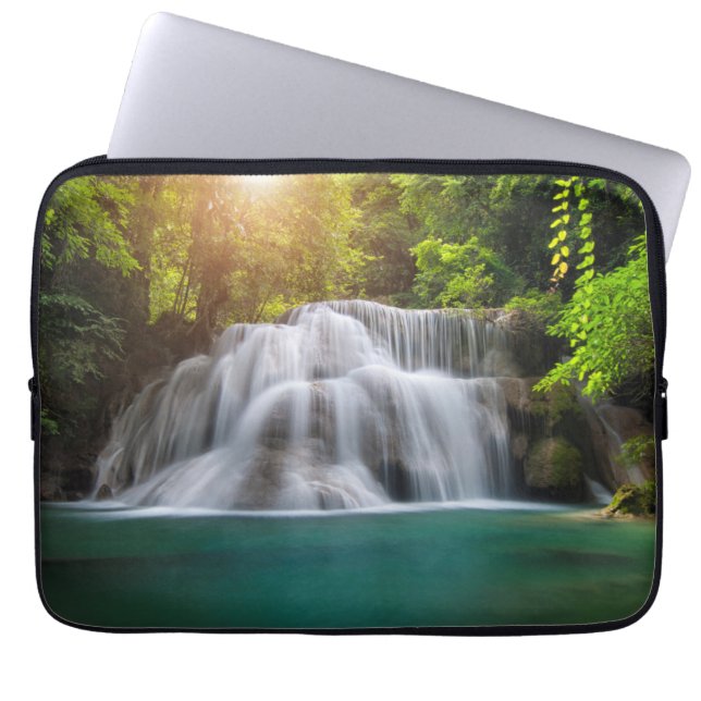 Erawan vattenfall | Kanjanaburi Thailand Laptop Fodral (Framsidan)