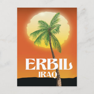 Erbil Irak Resa affisch Vykort
