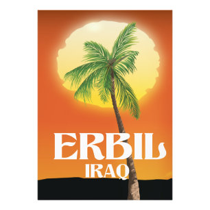 Erbil Iraks reseaffisch Fototryck