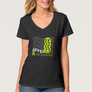 Erbjud lyckan fräsch urban gata t shirt