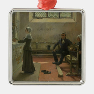 Erbjuda till oskulden dagen efter julgransprydnad metall