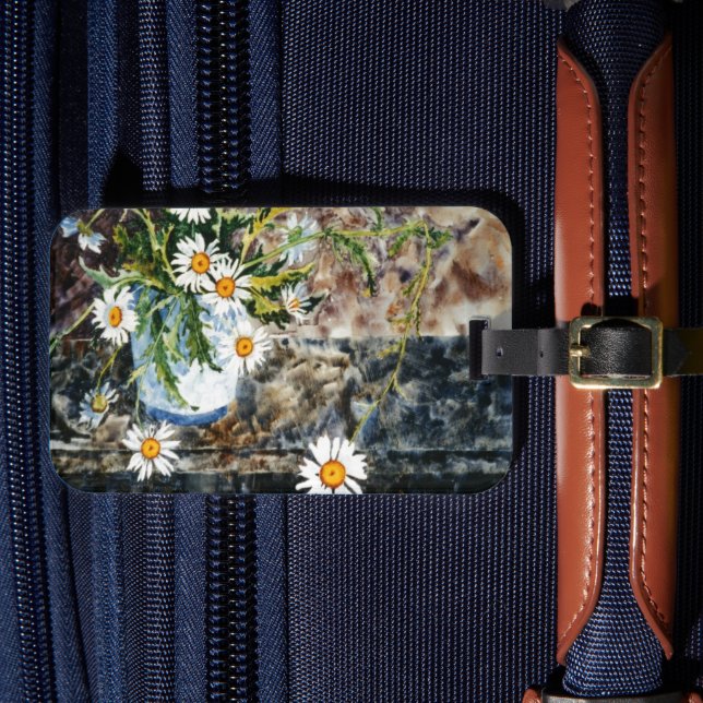 Erbjudanden från min ursprungliga målning av blomm bagagebricka (Framsida Insitu 4)