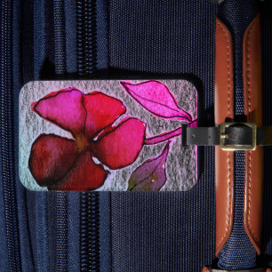 Erbjudanden från min ursprungliga målning av blomm bagagebricka