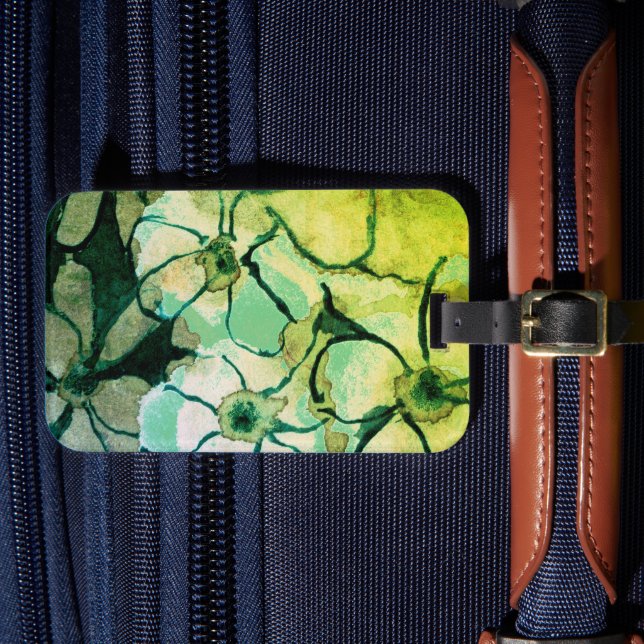 Erbjudanden från min ursprungliga målning av blomm bagagebricka (Framsida Insitu 4)