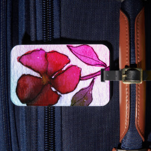 Erbjudanden från min ursprungliga målning av blomm bagagebricka