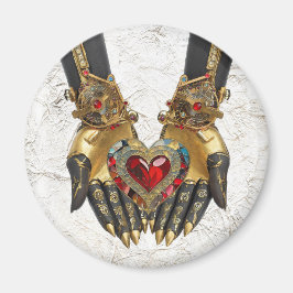 Erbjudandet - hjärtat i Händer Magnet