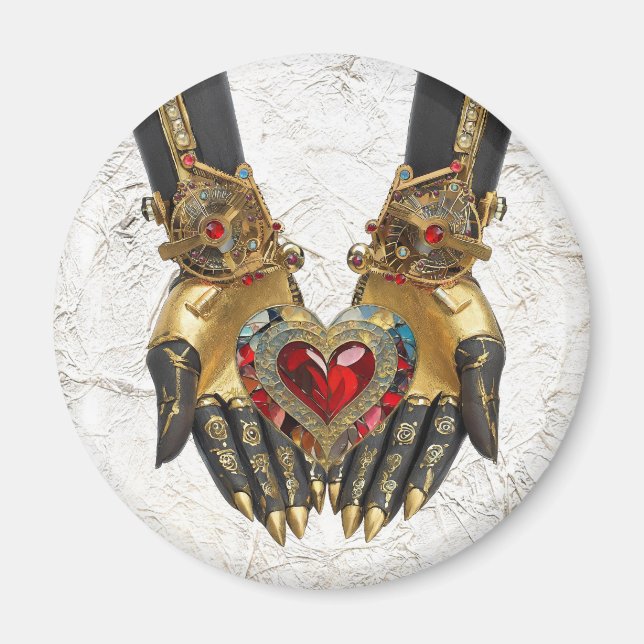 Erbjudandet - hjärtat i Händer Magnet (Framsidan)