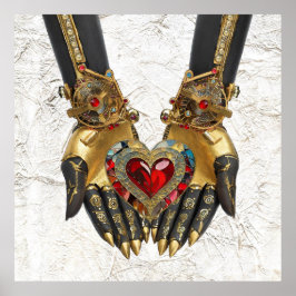 Erbjudandet - hjärtat i Händer Poster