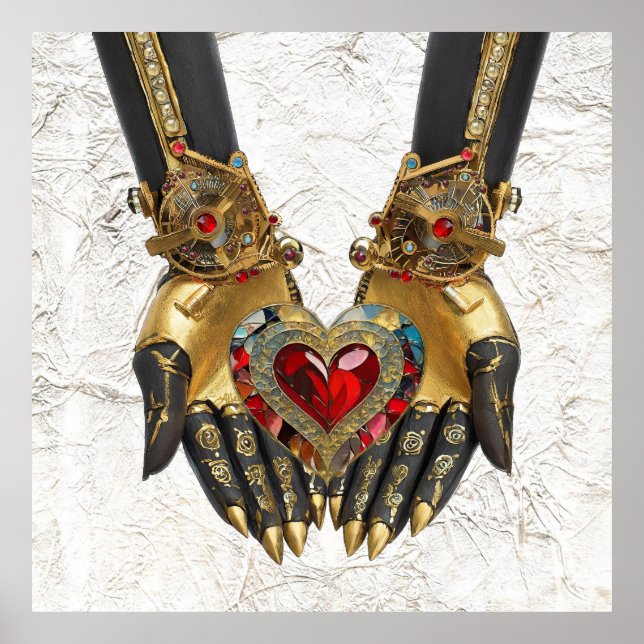 Erbjudandet - hjärtat i Händer Poster (Framsidan)