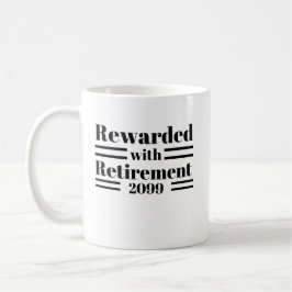 Erbjuden med Pension-års moderna enkla gåva Kaffemugg