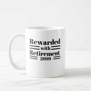 Erbjuden med Pension-års moderna enkla gåva Kaffemugg