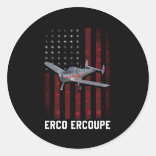 Erco Ercoupe Ercoupe-flygplan Runt Klistermärke