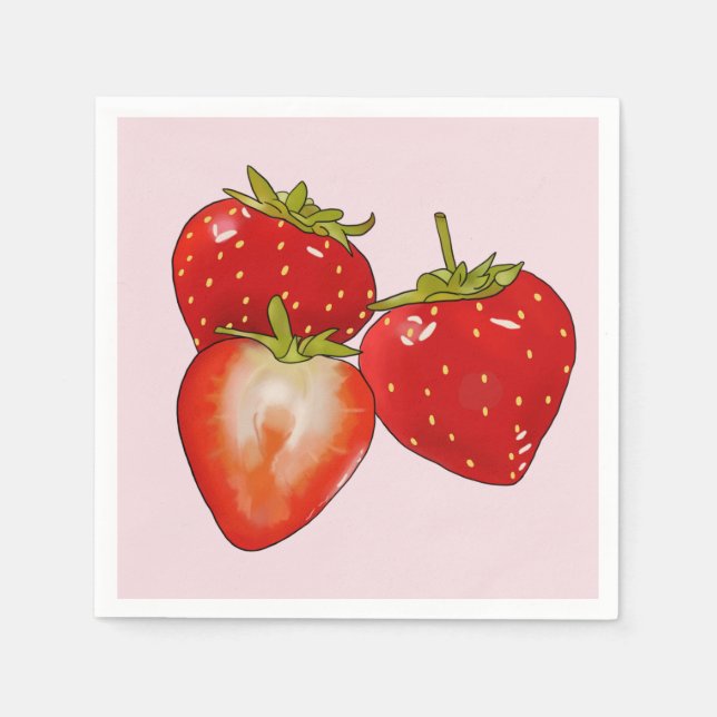 Erdbeeren Pappersservett (Framsidan)