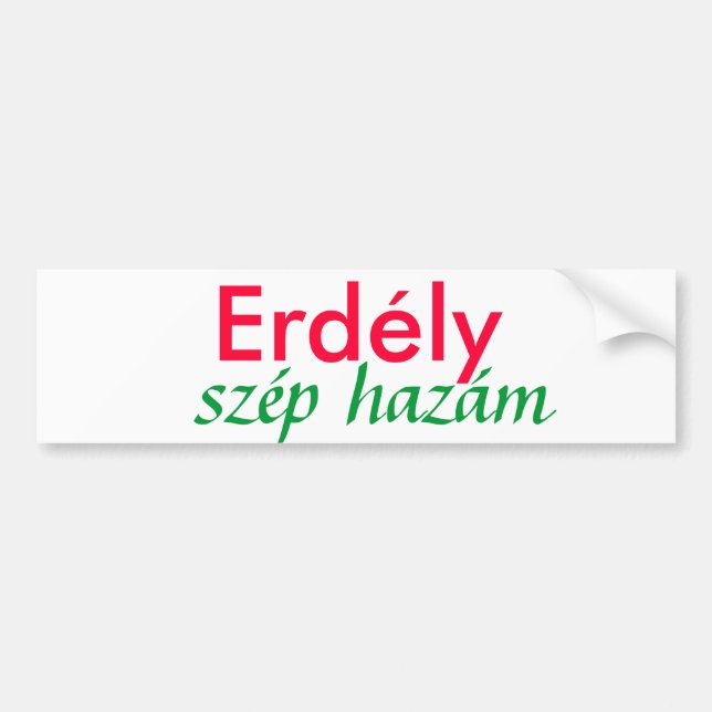 Erdély széphazám bildekal (Framsidan)
