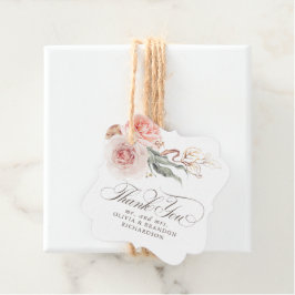 Erdnära nyans blommor Elegant Boho Tack Gåvor Etiketter