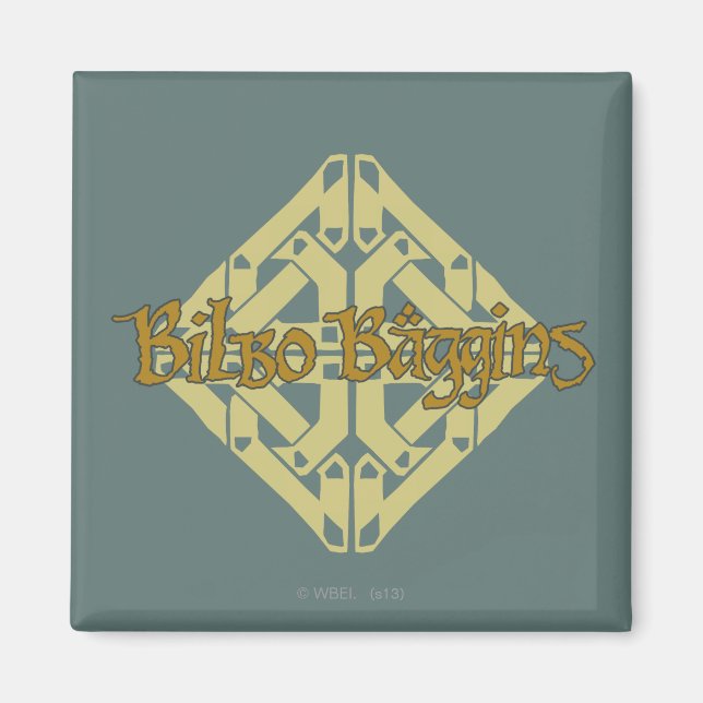 Erebor - BILBO BAGGINS™ Namn Magnet (Framsidan)