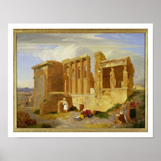 Erechtheum, Aten, med Figurer i Foregr Poster (Framsidan)