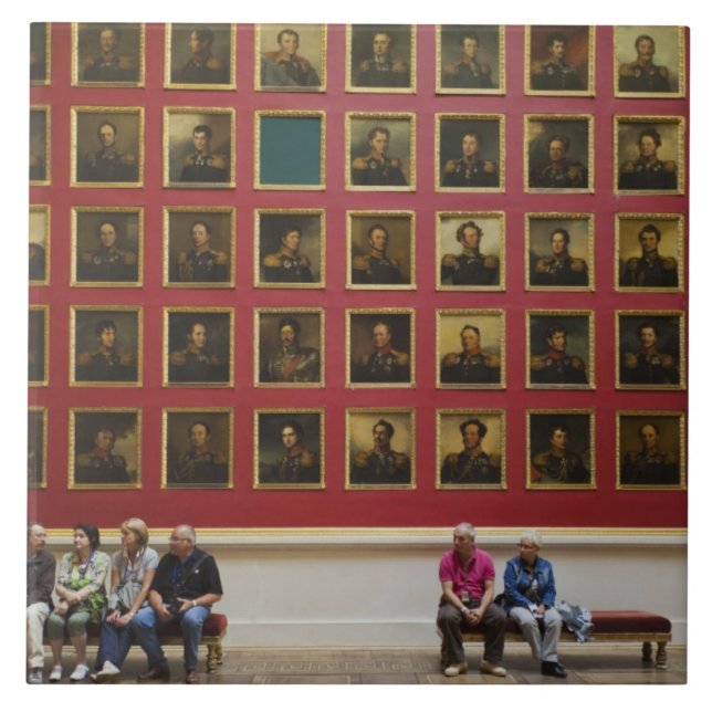 Eremitagemuseet, rum 197, 1812 års krigsgalleri kakelplatta (Framsidan)