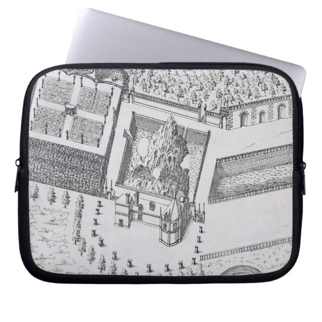 Eremitboningen och Maisonen Blanc på chateauen Laptop Sleeve (Framsidan)