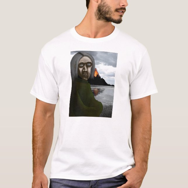 Eremiten Med Hår- Originalkonst T Shirt (Framsida)