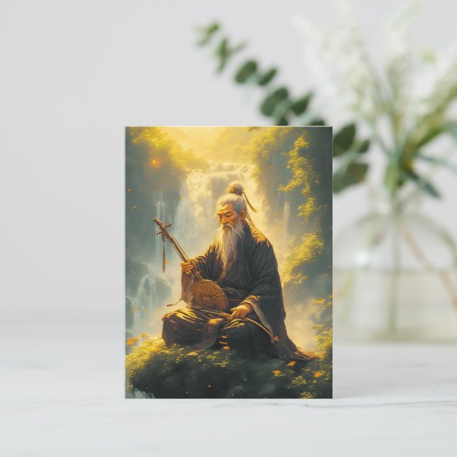 Eremitens Shan Shui Vykort (Stående Fram)