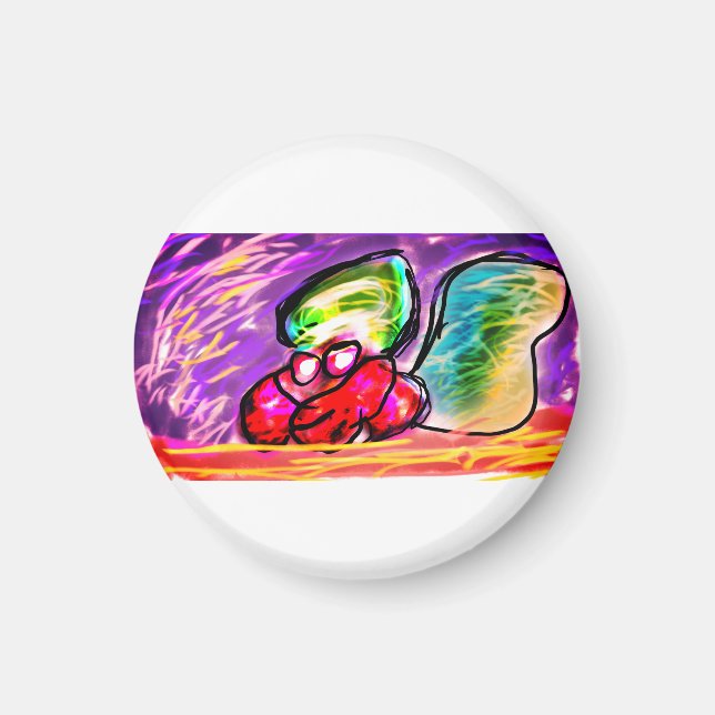 Eremitkrabba ädelsten magnet (Framsidan)