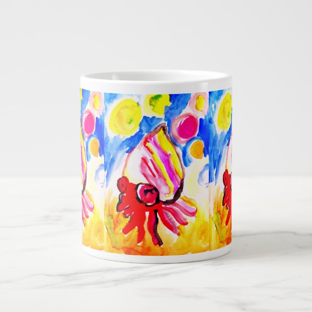 Eremitkräfta akvarell kul jumbo mugg (Framsidan)