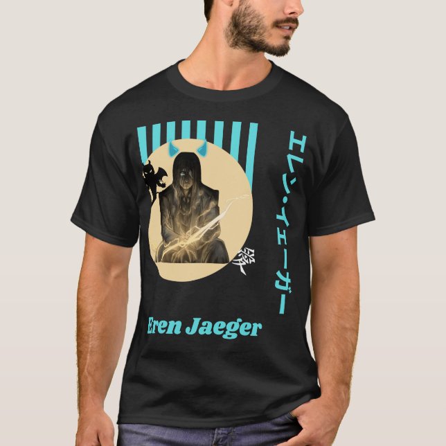 Eren Jaeger anime  T Shirt (Framsida)
